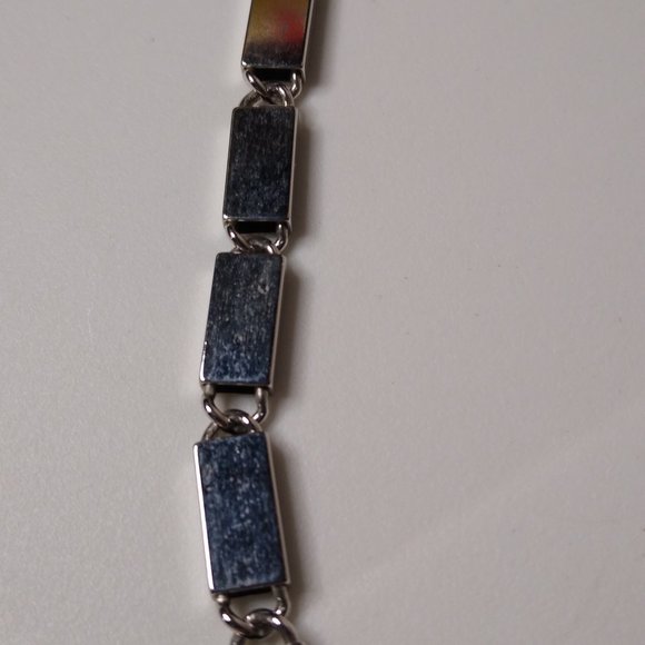 Vintage Trifari Rectangular Metal Link Necklace 24 Inches - Picture 5 of 12